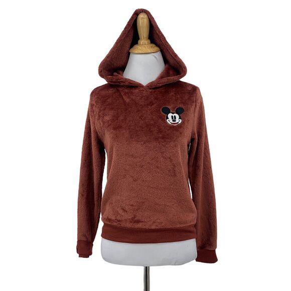 Disney Velour Sweatshirt Girls XS Extra Small Velvet Mickey Mouse Soft Fleece - Picture 1 of 13